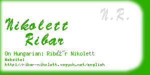 nikolett ribar business card